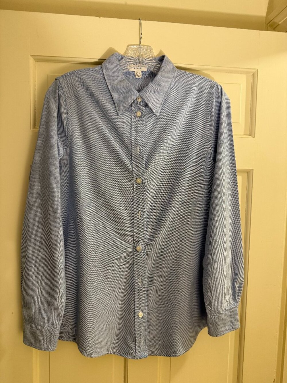 NEW REISS Blue Oxford Button-Down Shirt Size 6